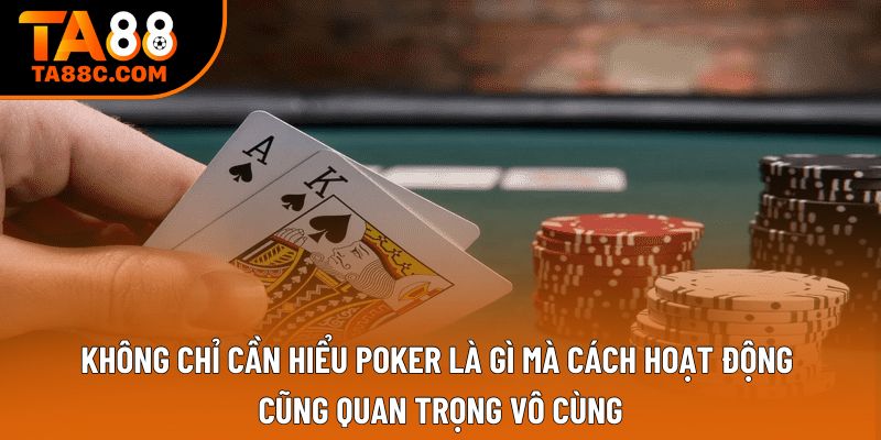 Không chỉ cần hiểu poker là gì mà cách hoạt động cũng quan trọng vô cùng